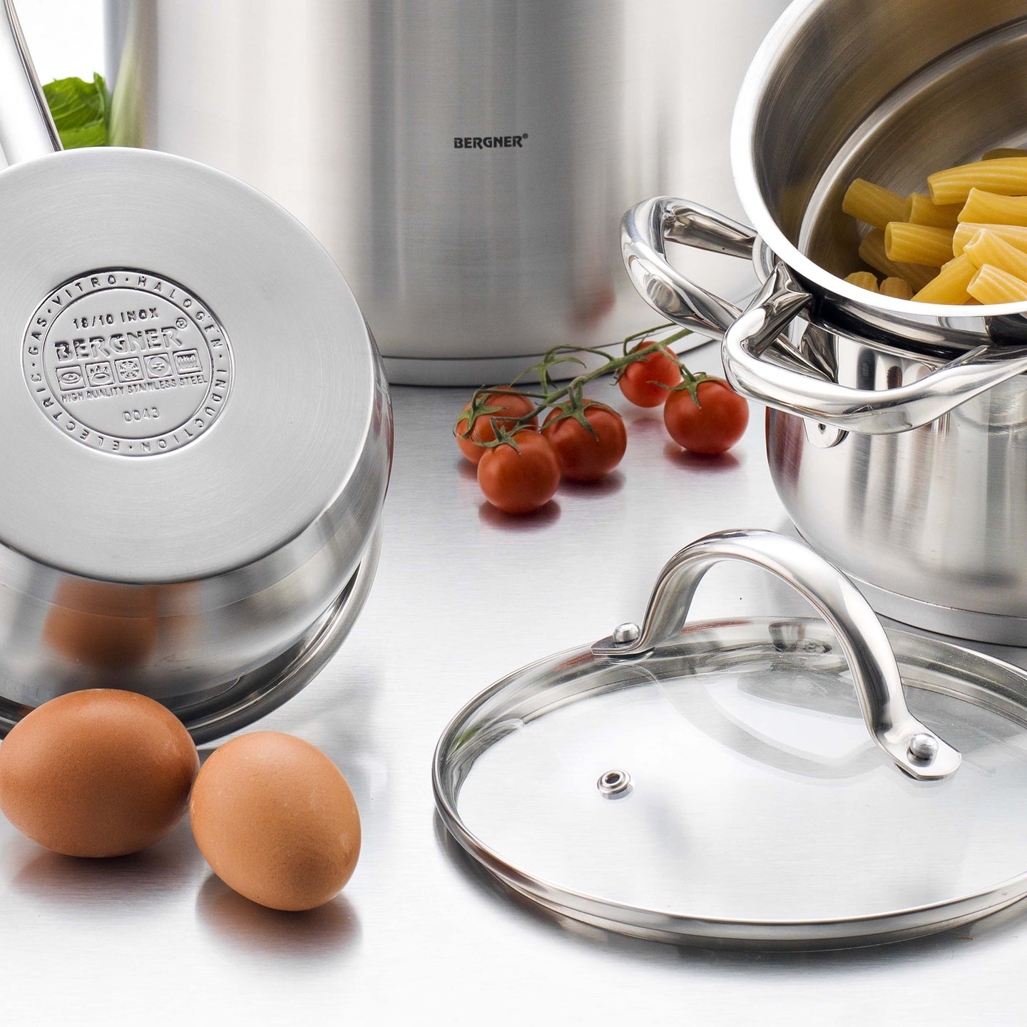 Olla vaporera Bergner Acero Inoxidable 4.2 L (1)